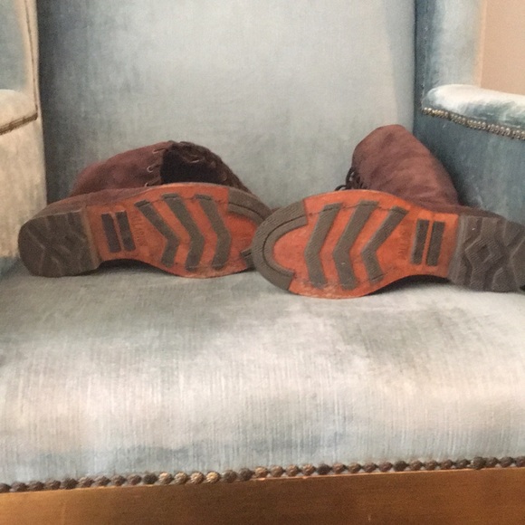 Palladium tall brown suede lace-up boots - Picture 2 of 4